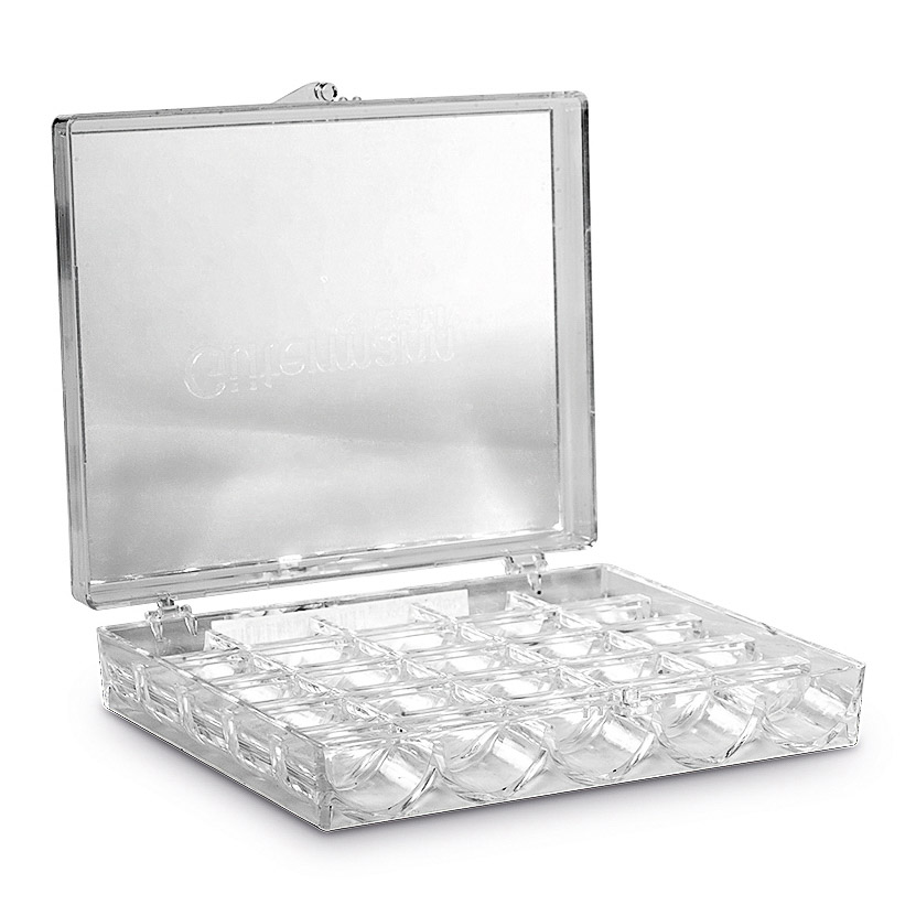 Boîte à Canettes + 25 Canettes En Métal – Compatible Kenmore, Viking, White, Singer – 15 Classes