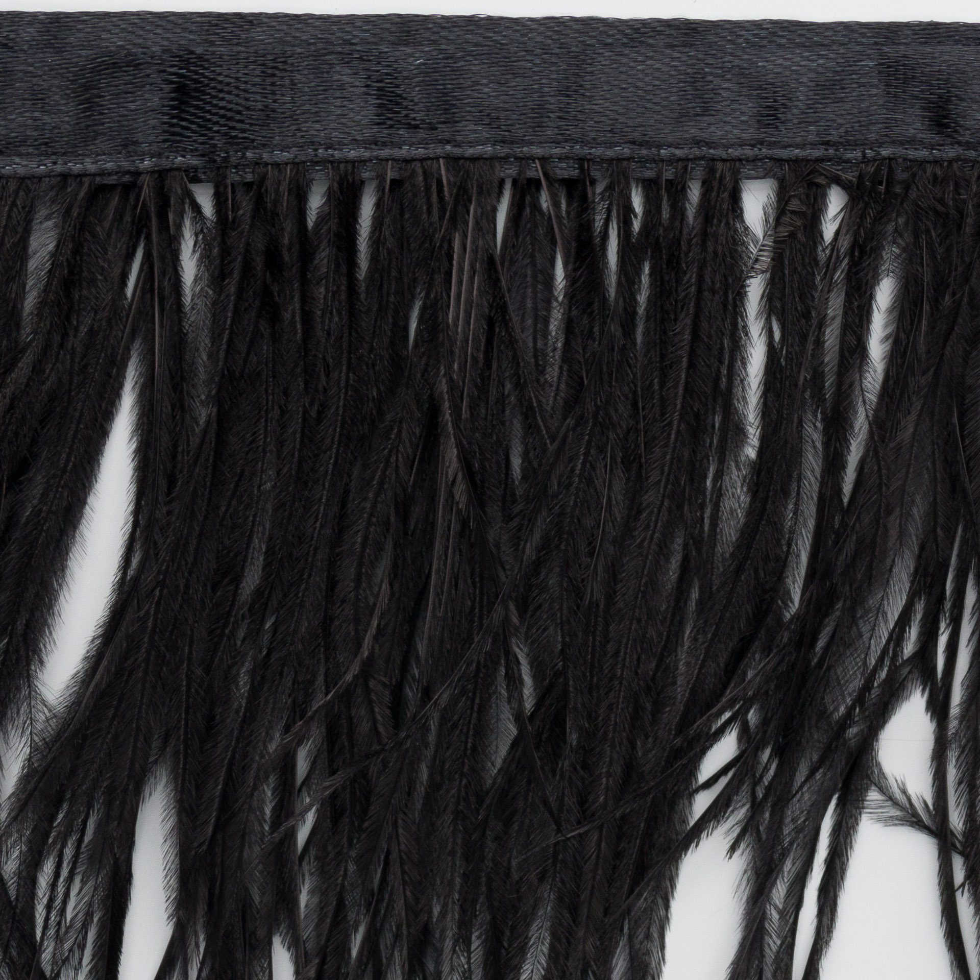 2,7 M De Frange En Plumes D'Autruche Noire - 10,2 à 15,2 Cm - Idéale Pour Couture, Costumes Et Décoration