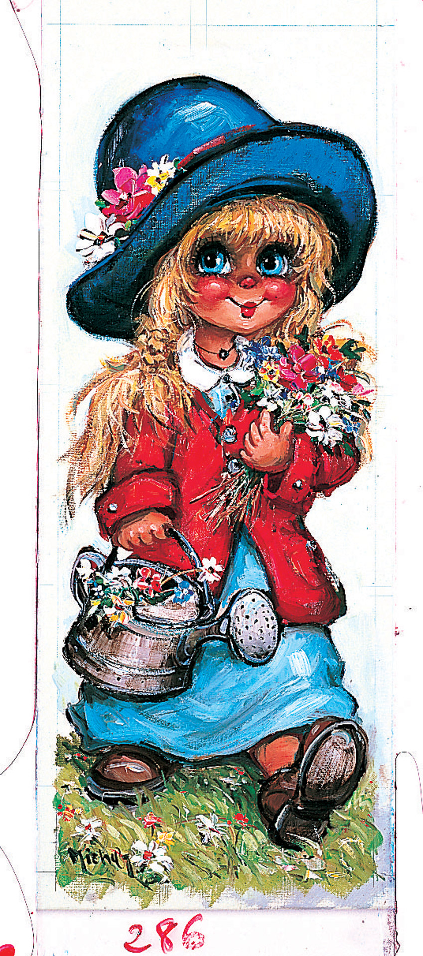 Canevas Vintage Poulbot, Garçon Marin Avec Pompon, 60 X 26 Cm, Made In France