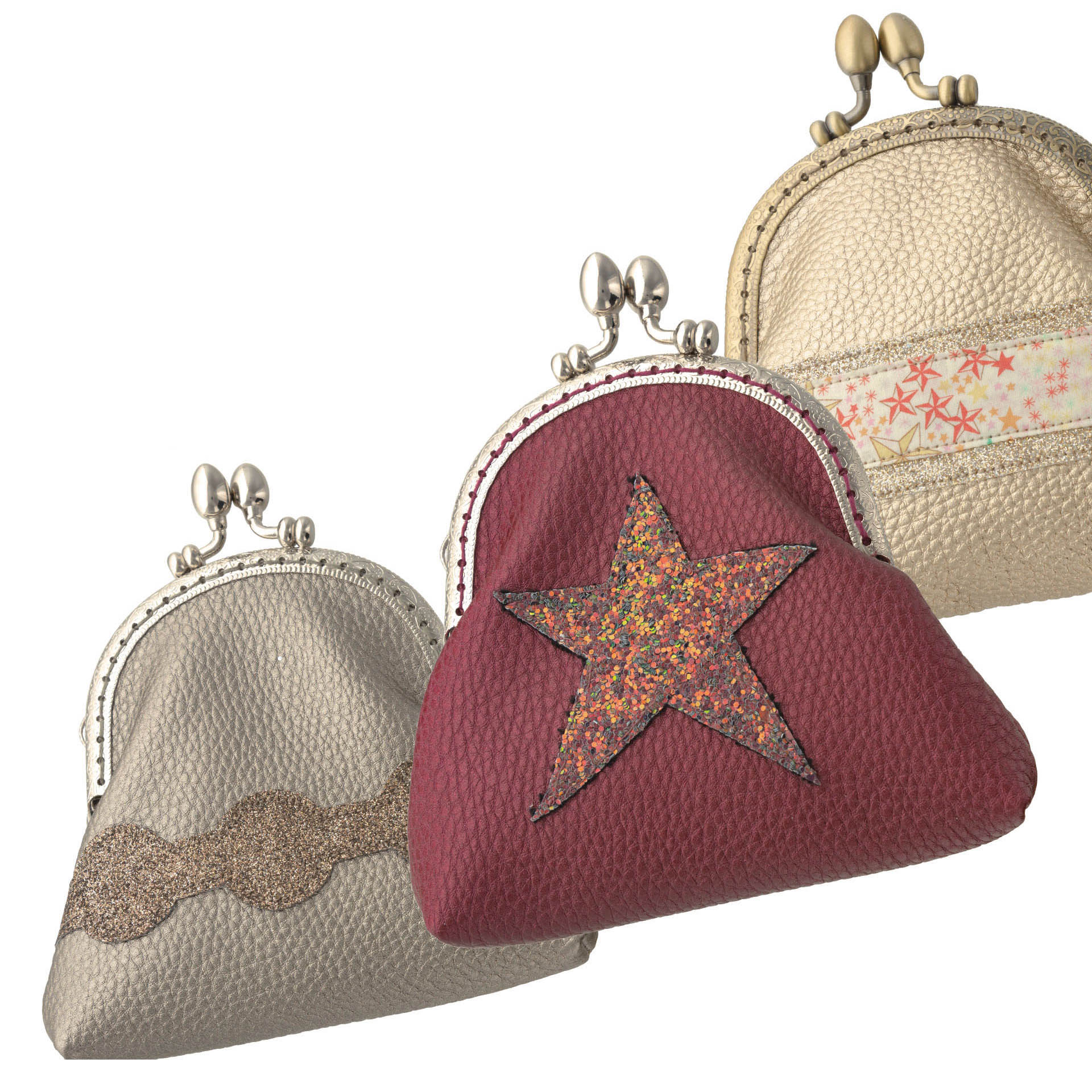 Porte-monnaie Mamie D'amour Vieux Rose Avec Cœur Doré - Simili Cuir, Cadeau Grand-mère, Anniversaire, Noël