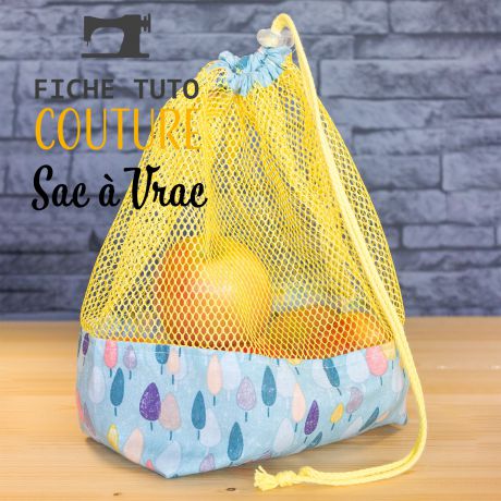 Kit couture complet - Sac à vrac (tissu bio)