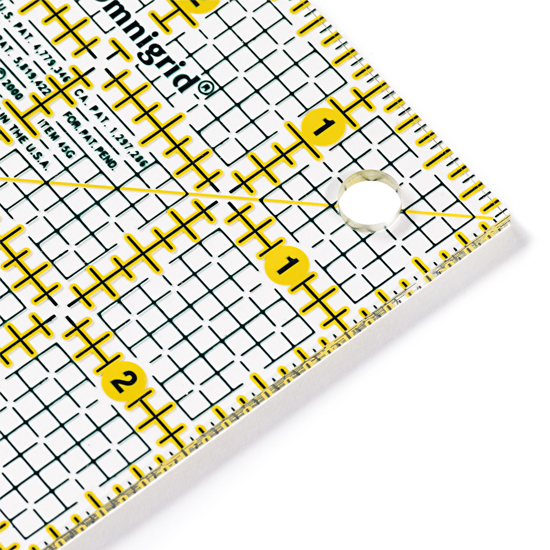 Jeu De 4 Règles à Patchwork En Acrylique - Quadrillage Double Couleur, Antidérapant - Tailles 4,5" à 12,5" - 9