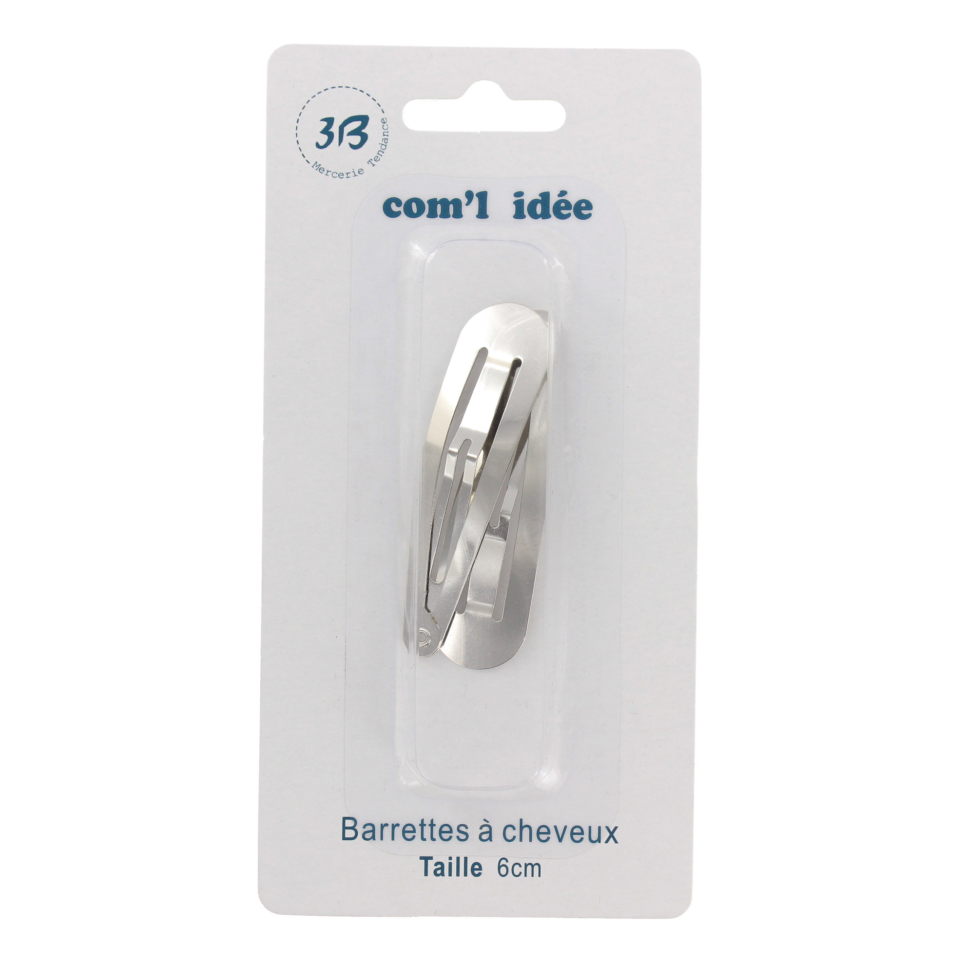 Lot De 24 épingles à Cheveux Support Barrette Argentées 44mm - Pour Créations Fimo, Perles, Déco DIY