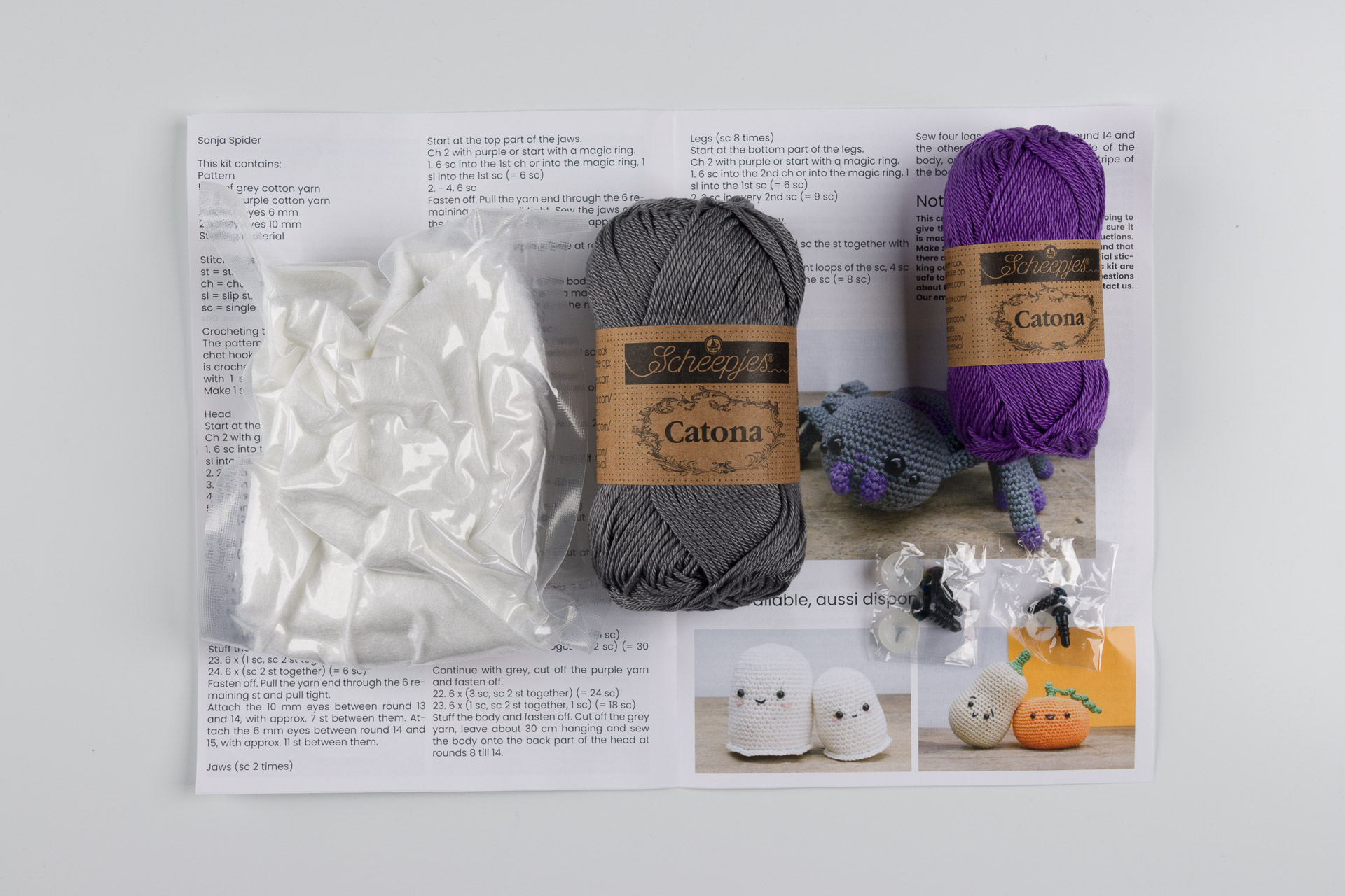 Kit Crochet Araignée Halloween Pour Débutants - Avec Fil, Crochets, Yeux Et Tutoriel Vidéo (FREEBLOSS) - 10