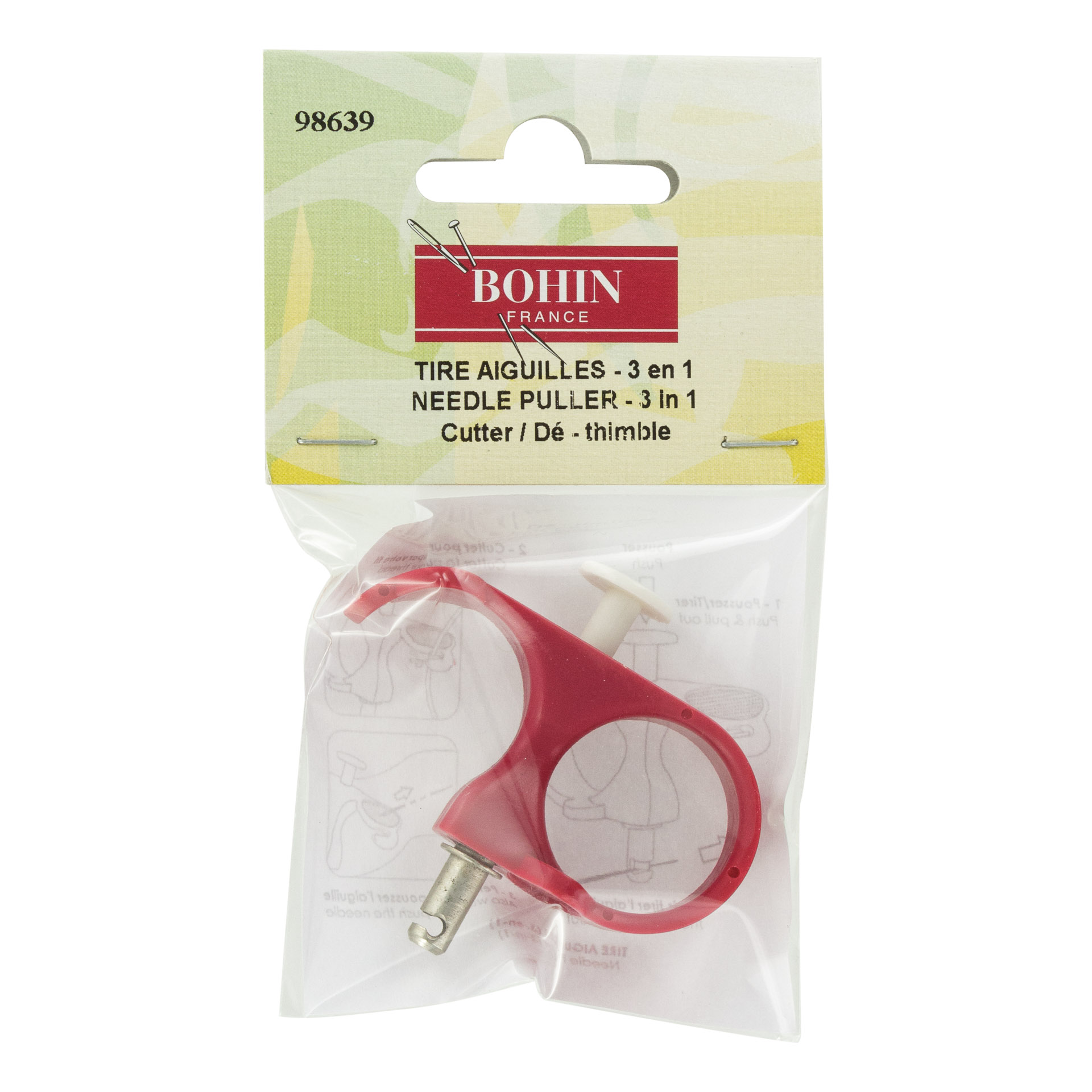 BOHIN France Tire-Aiguille 3-en-1 - Outil Multifonction pour